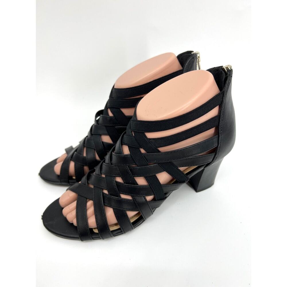 Liz Claiborne LC DEIDRA Black Heeled Sandals Size 6.5 M